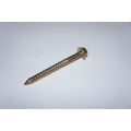 Half thread tapping screw with yellow zinc